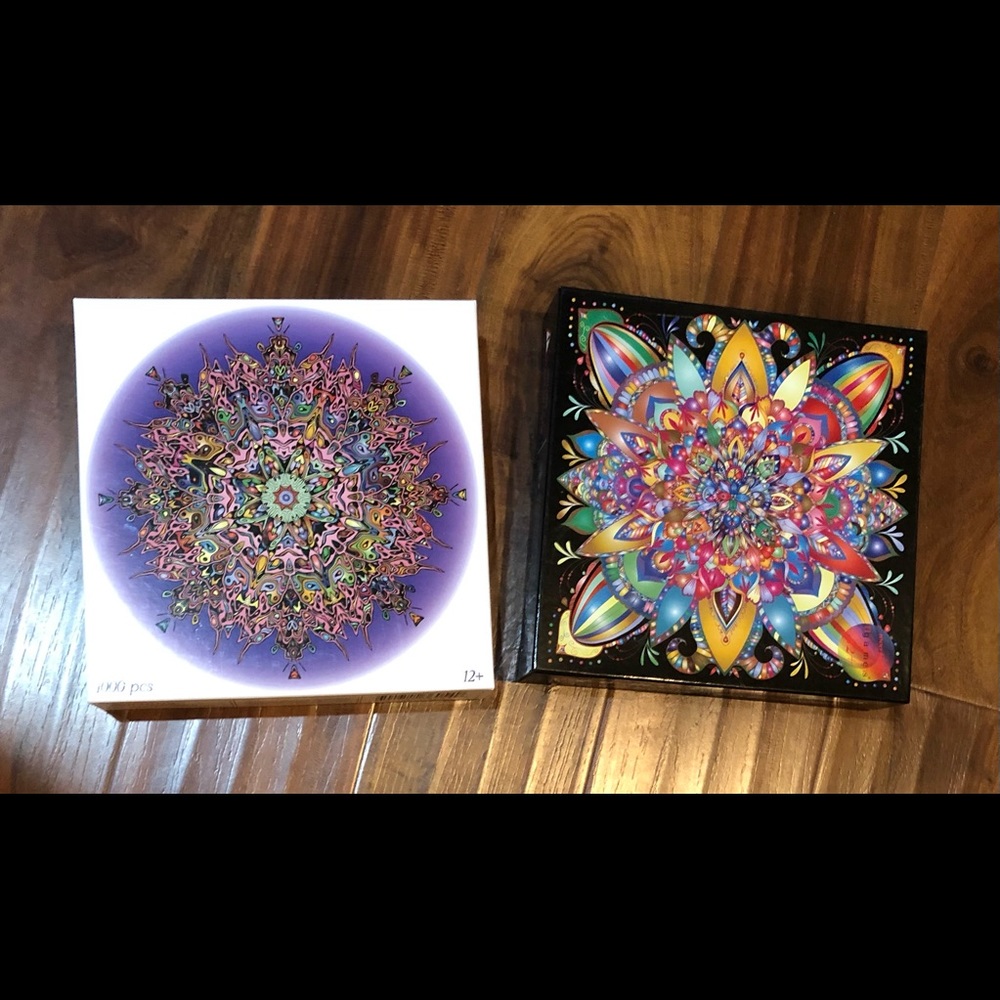 Bundle of 2 gorgeous geometric jigsaw puzzles
